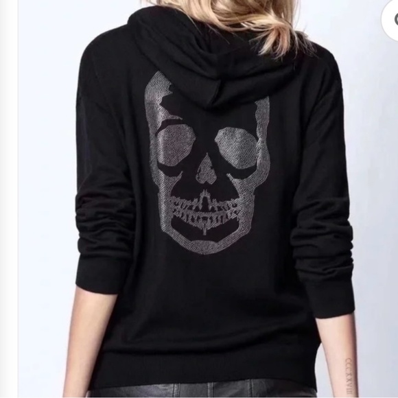 Zadig and Voltaire Zipped Up Hooded Fine Merino Wool sweater small - Picture 1 of 16